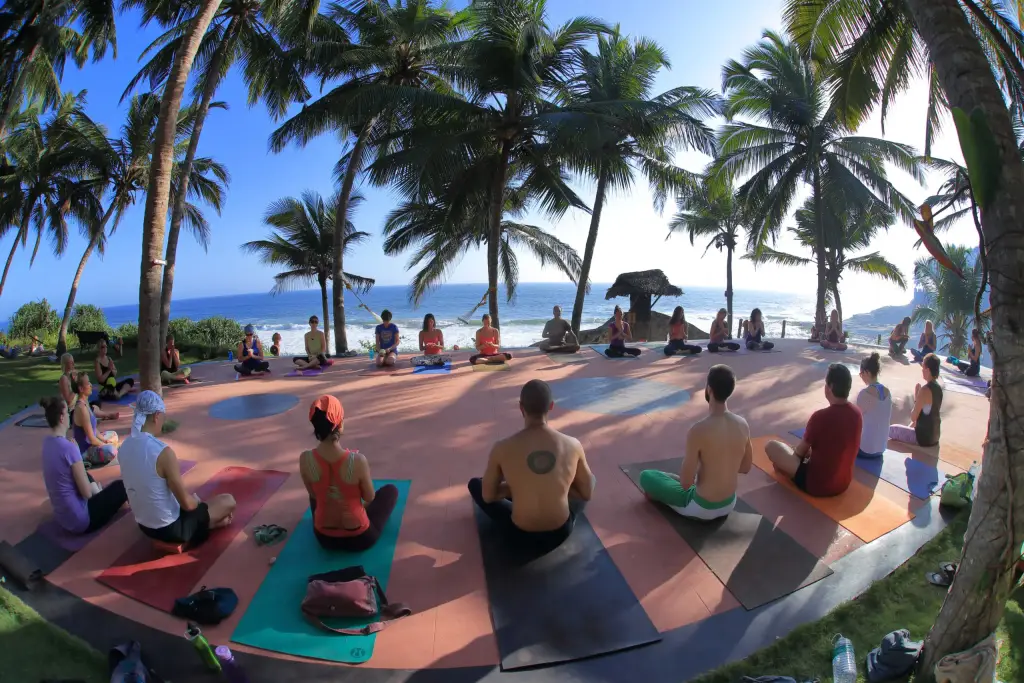 Der beliebte Yoga-Platz mit Sicht aufs Meer.