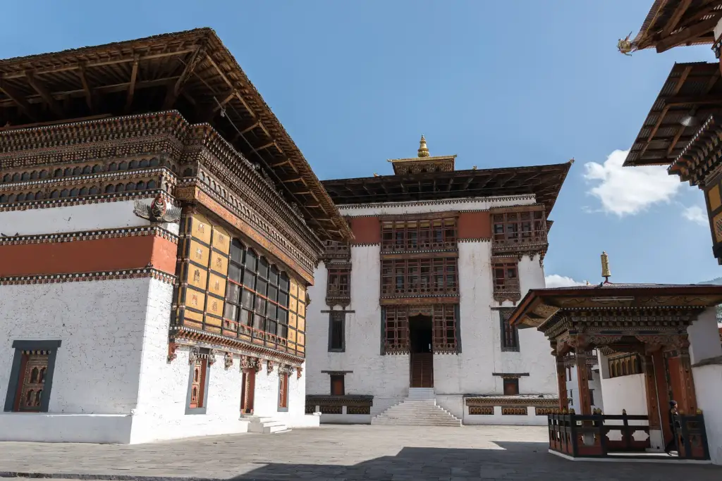Die Hauptstadt Thimpu mit seinen Regierungsgebäuden und Dzongs.