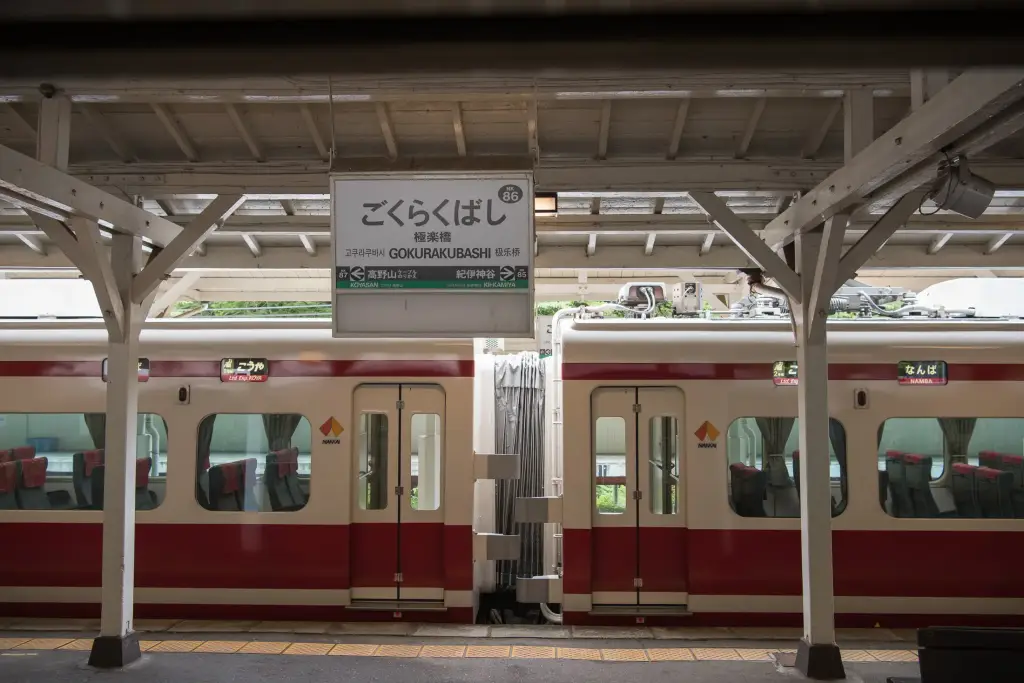 Fahrt im lokalen Zug nach Koya-San