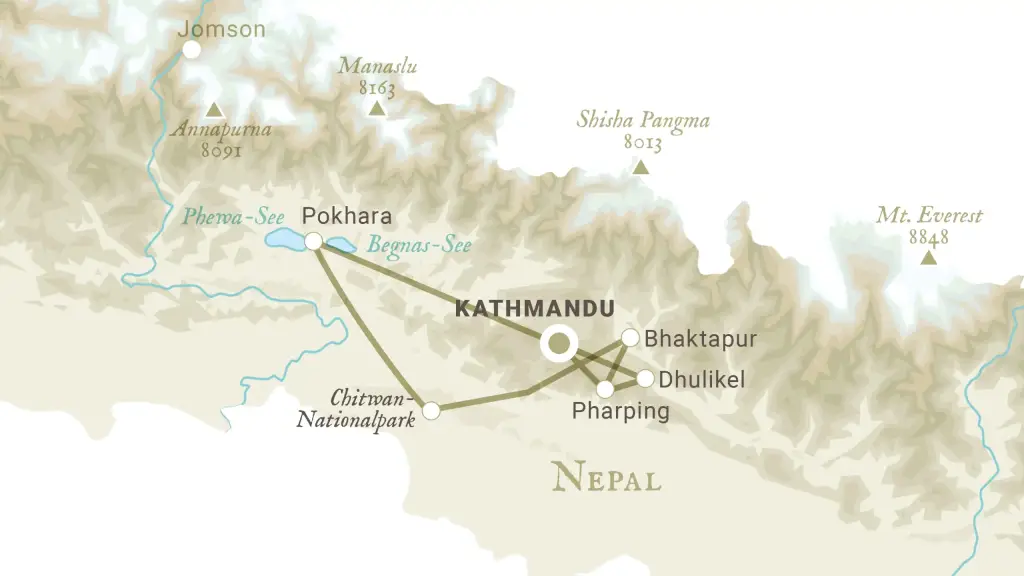 Reiseroute Namaste Nepal