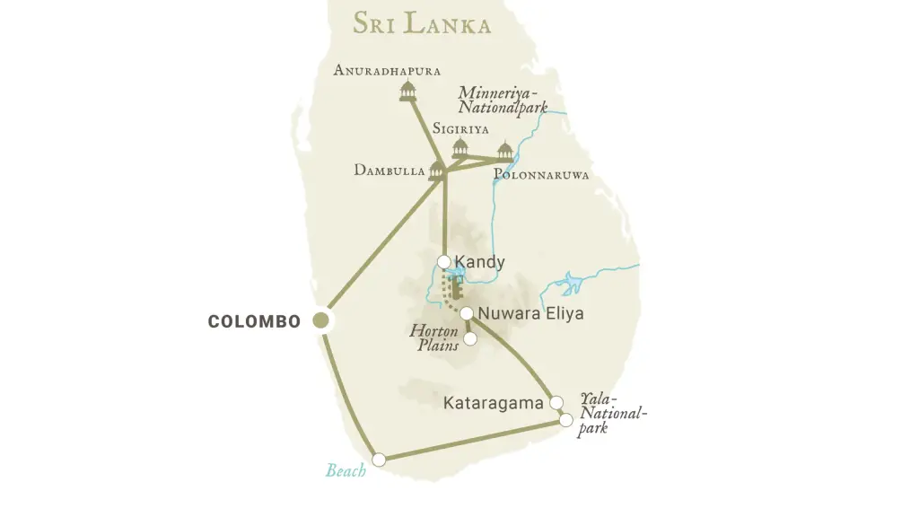 Reiseroute Sri Lanka erleben