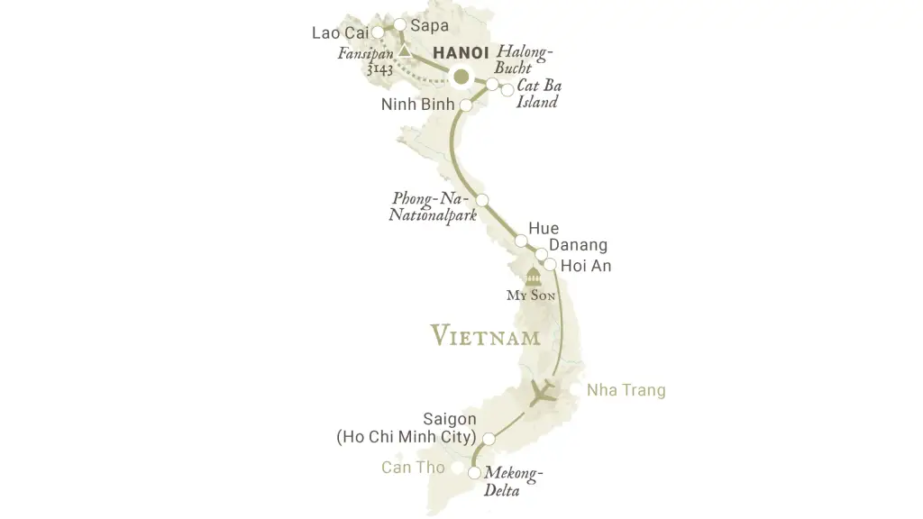Reiseroute Natur und Kultur in Vietnam