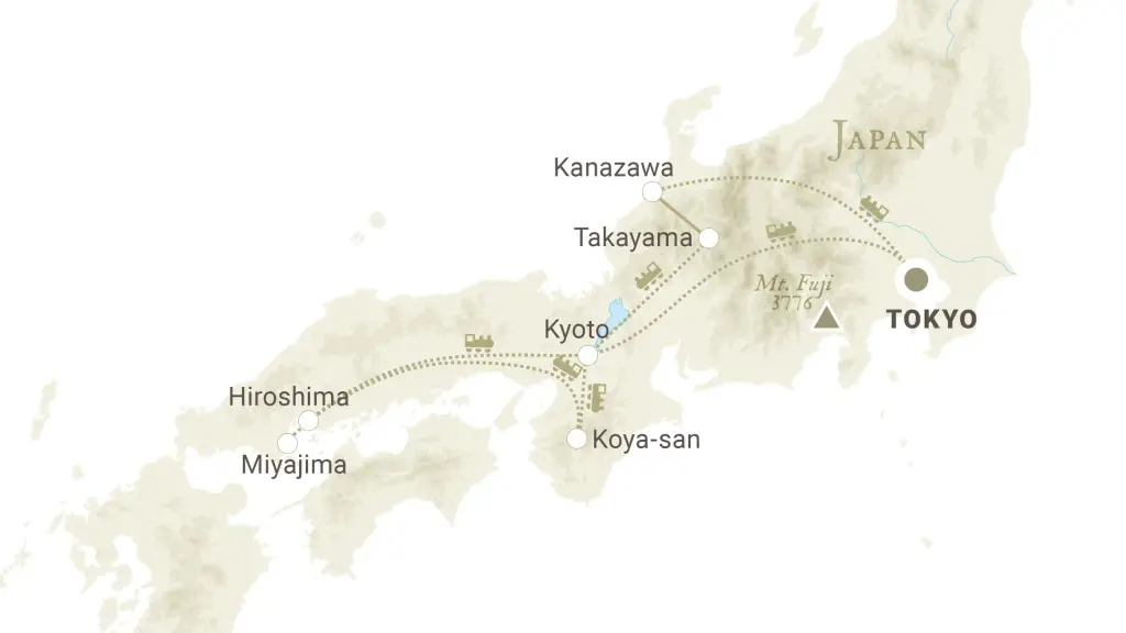 Reiseroute Begegnung mit Japan