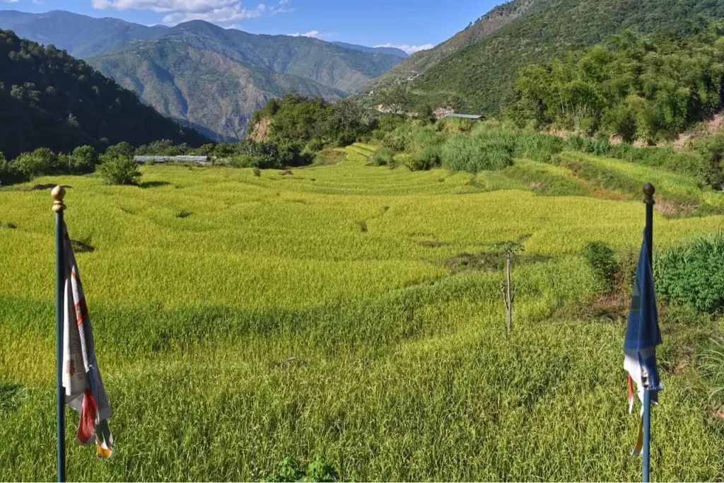 Traumhafte Landschaft in Bhutan