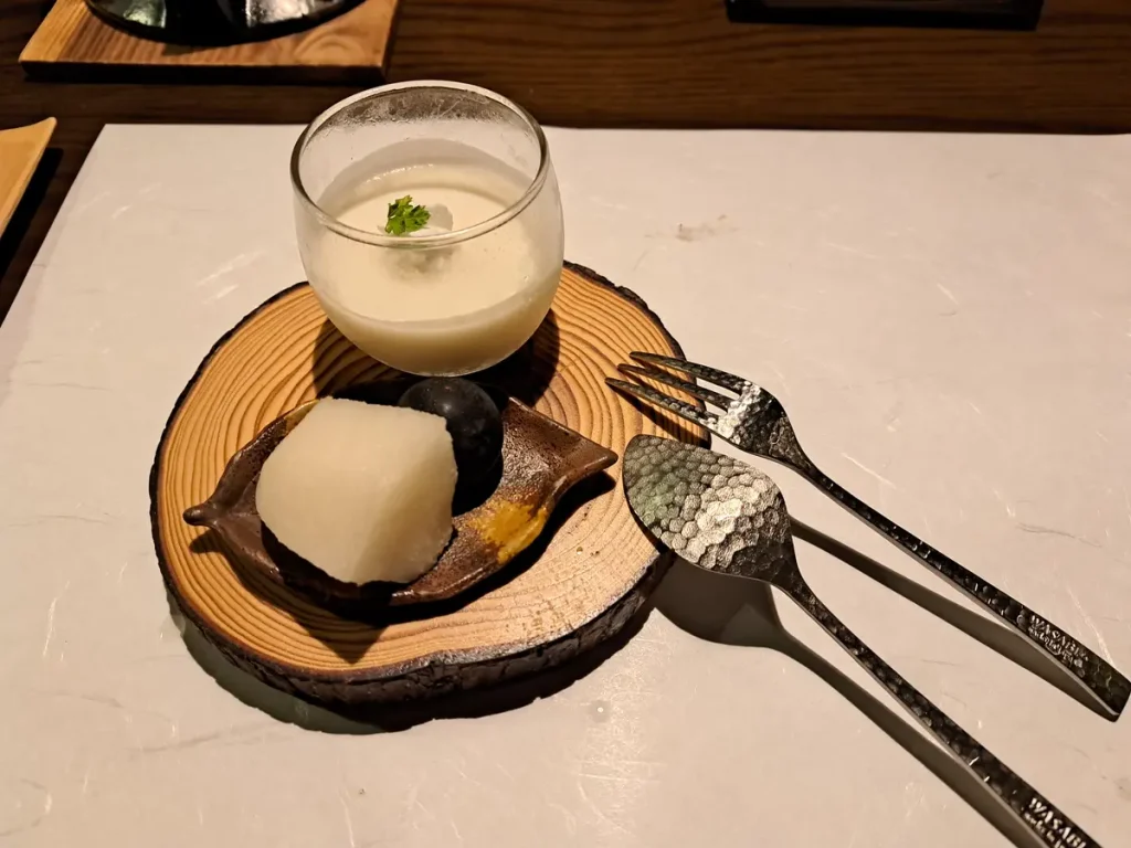Das Dessert ist klein, aber fein.