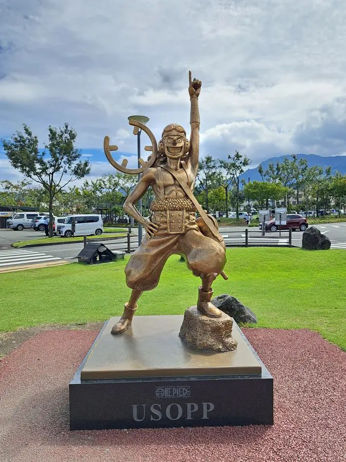 Als grosser One Piece-Fan will ich möglichst viele der Statuen finden, die in der Präfektur Kumomoto verstreut sind.
