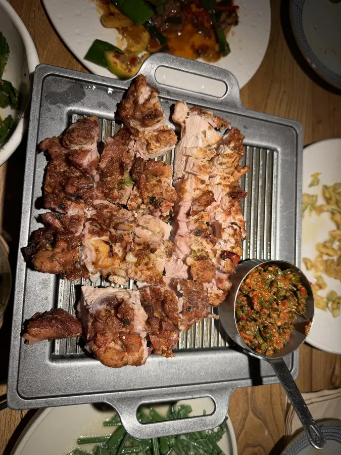auch das Fleisch war toll, wenngleich auch etwas scharf