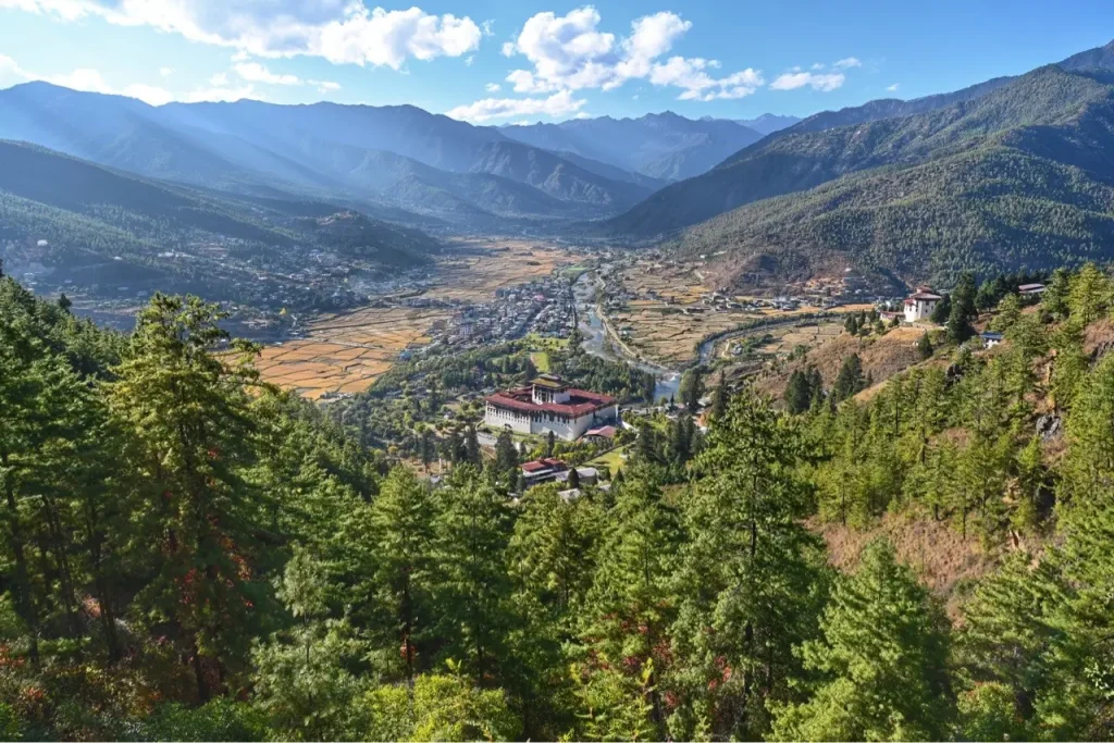 tolle Aussicht auf das Paro-Tal