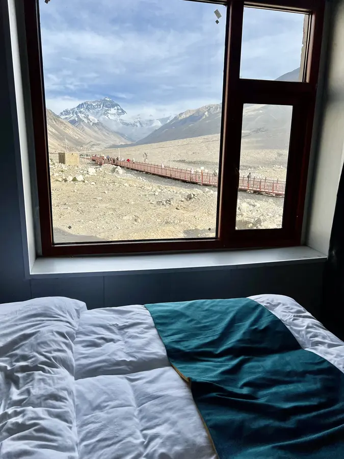 Everest Blick vom Hotelzimmer