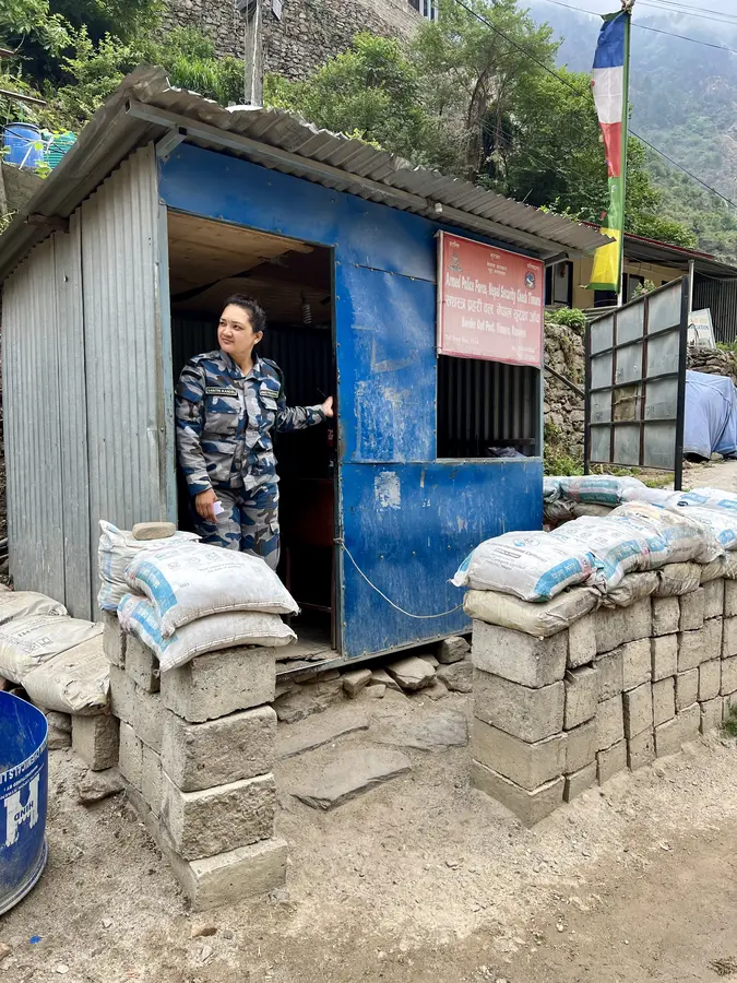 Grenzposten in Nepal