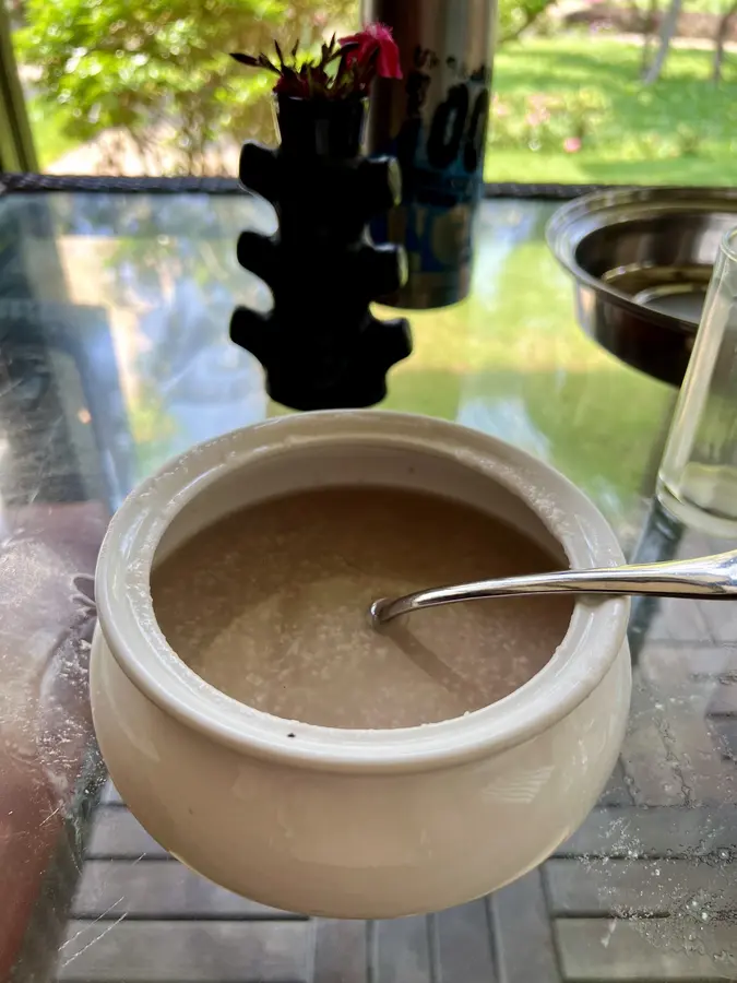 Eine leicht verdauliche Reissuppe nach dem Reinigungsprozess.