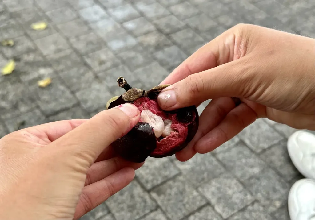 Mangosteen-Saison - meine Lieblingsfrucht in Vietnam.