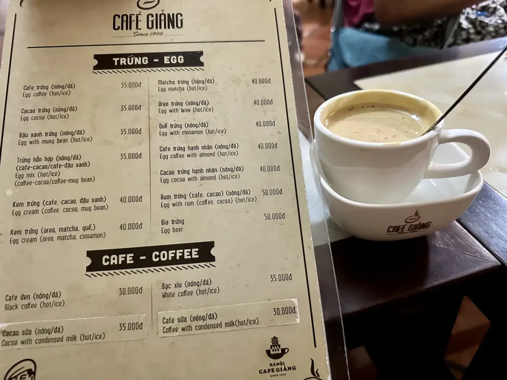 Der Egg-Coffee gehört zu unserem Tagesprogramm ;).
