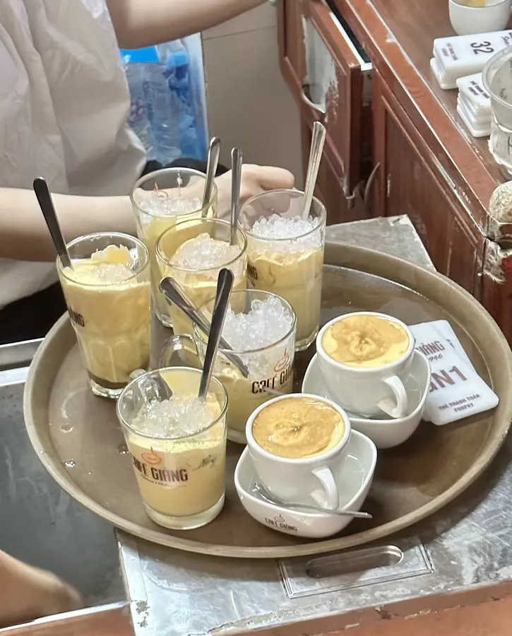 Vietnamesischer Eierkaffee in verschiedenen Varianten.