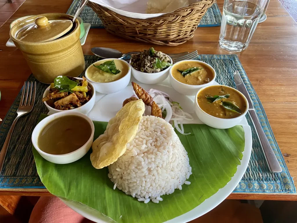 Südindisches Thali - eine Spezialität in Kerala