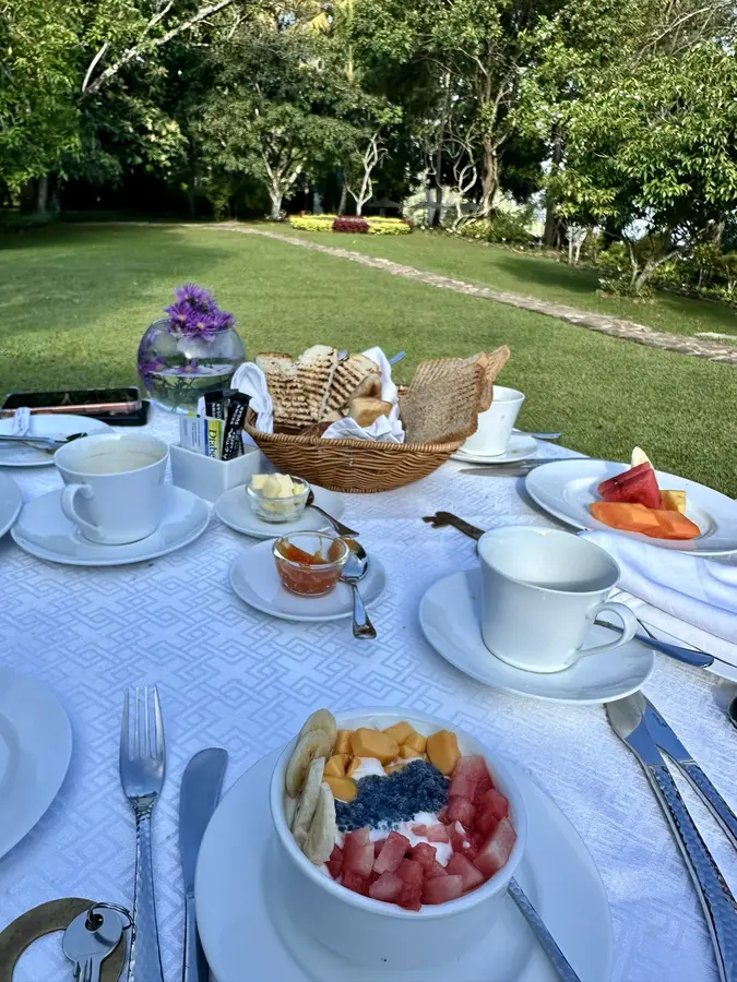 Frühstück im Garten