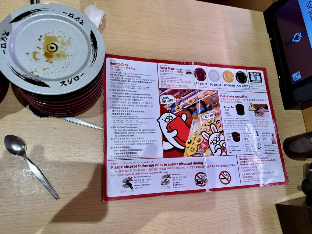 In einem modernen, fast vollautomatischem Sushi-Restaurant.