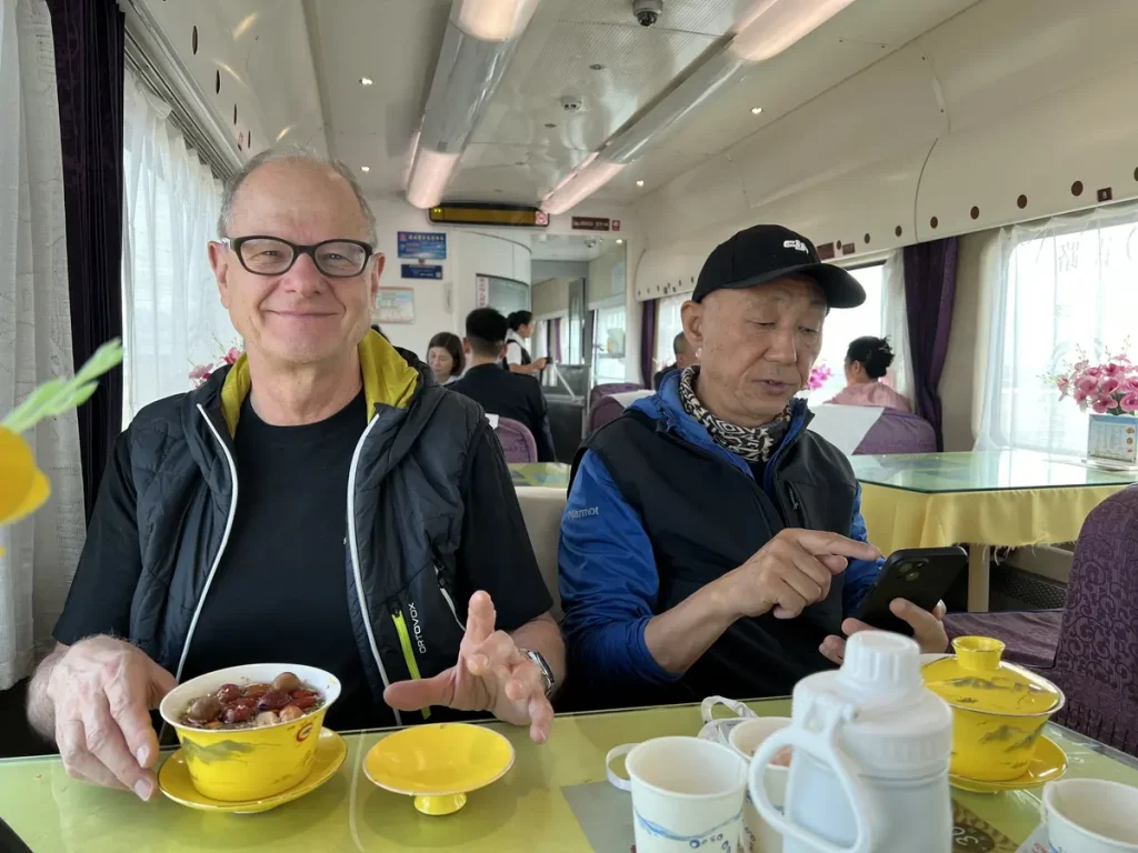 Mahlzeit im Essenswagen